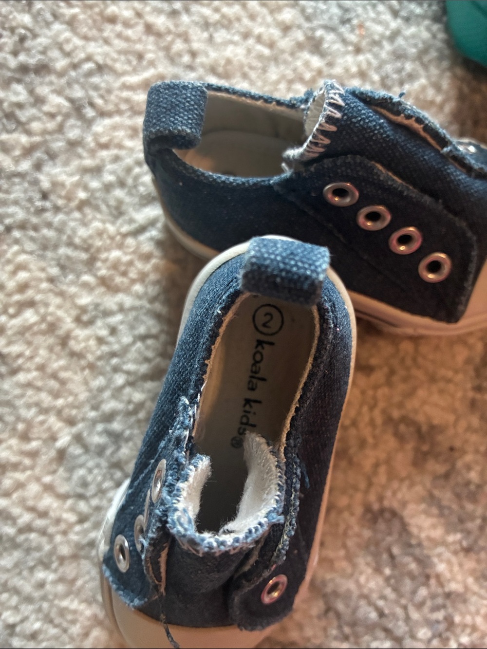Koala Kids Teal Rain Boots with Navy Slip-On Sneakers Set - Picture 3 of 5